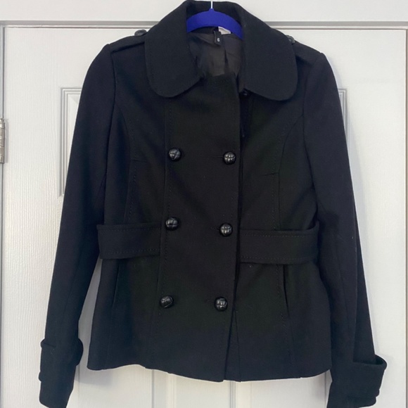 H&M Black Pea Coat Size 6 - Picture 5 of 5
